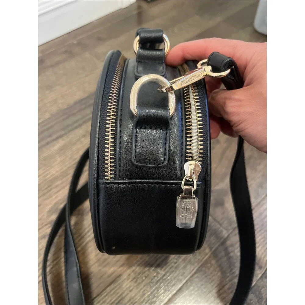 girls cat crossbody Bag Black Pom Novelty